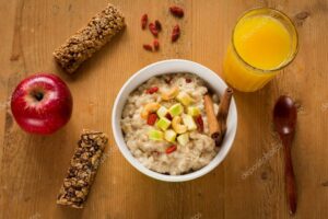 Fruit Juice and Granola Bar