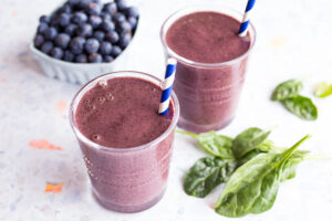 7 days 7 breakfast for diabetics blueberry-spinach-smoothie