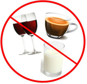 Avoid Caffeine and Alcohol