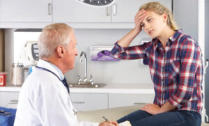 Visiting a doctor for tension headache