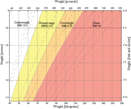 bmi chart for adults