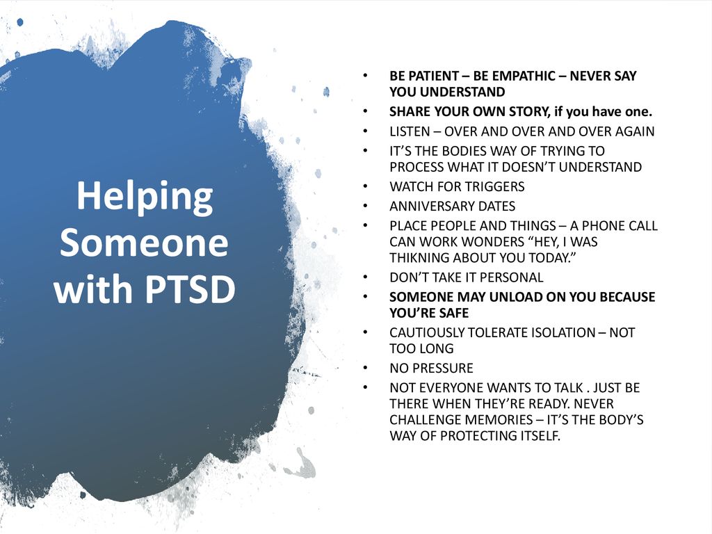 Helping Someone With PTSD