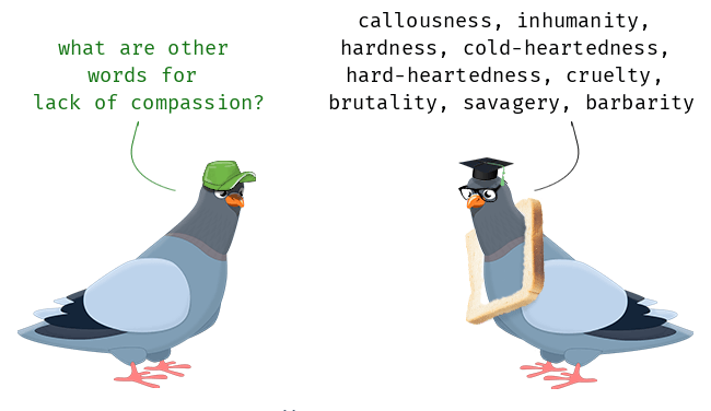 pigeon lack of empathy