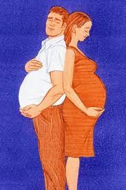 pregnancy symptoms of men itro