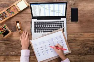 Create a schedule