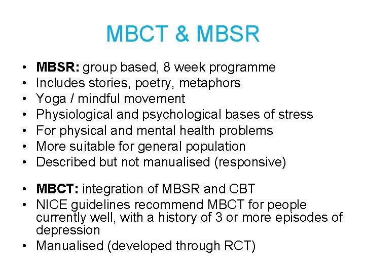 MBCT for OCD
