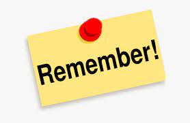 Things To Remember