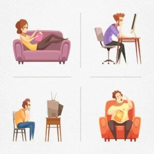 Having a sedentary lifestyle