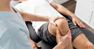 physical therapy Recovery of knee bursitis