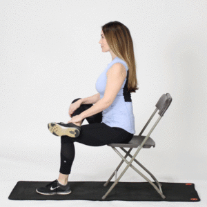 Seated hip stretch